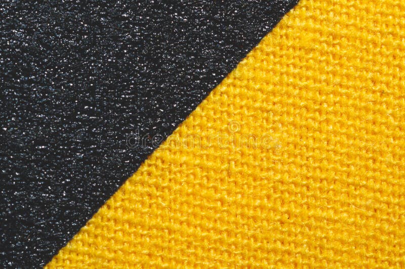 Yellow Textile. Knitted Fabric Texture. Woven Material Close Up Stock