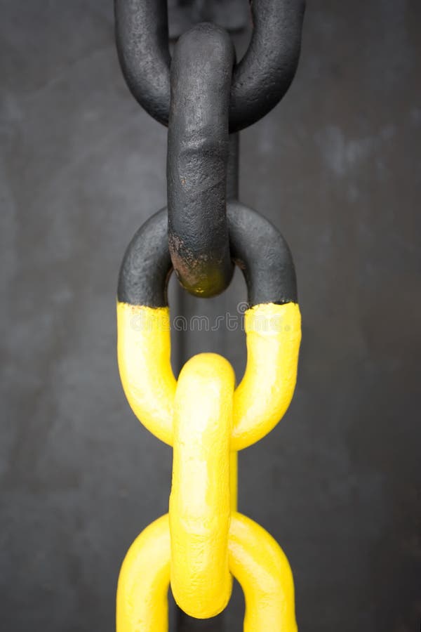 Black and yellow iron chain