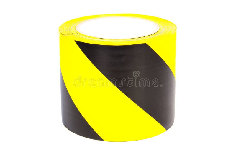 Black and Yellow Warning Tape on White Background Stock Photo Image of tape, security 66693200