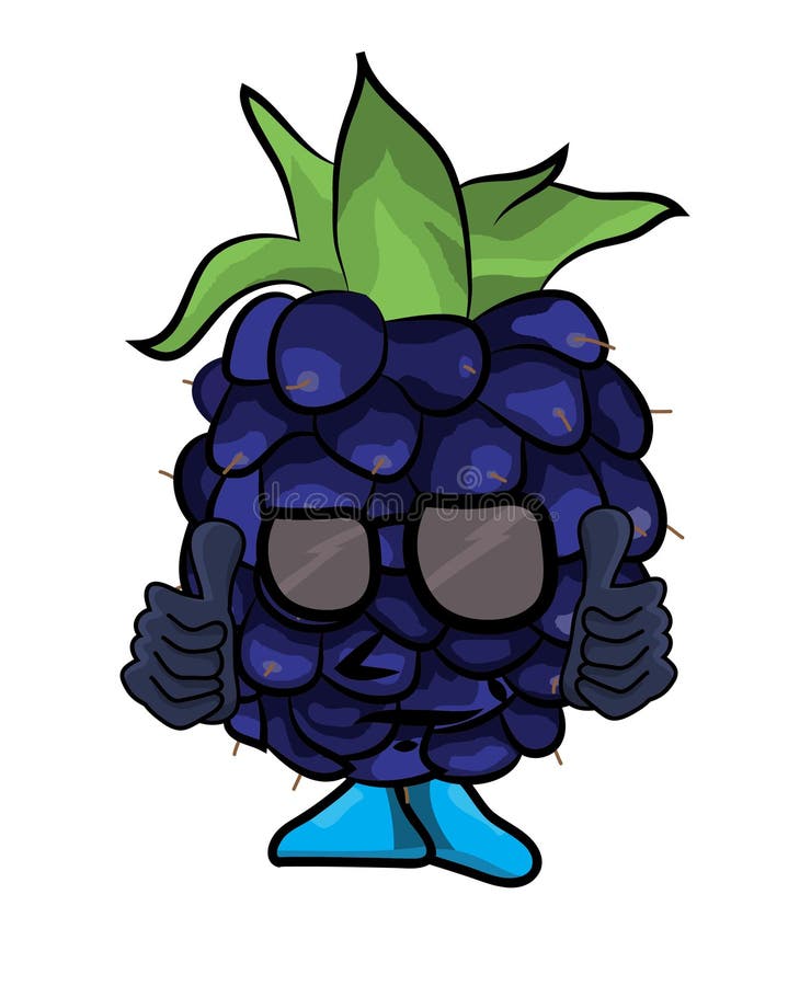 Blackberry Fruit Cartoon Illustration Stock Illustration Illustration