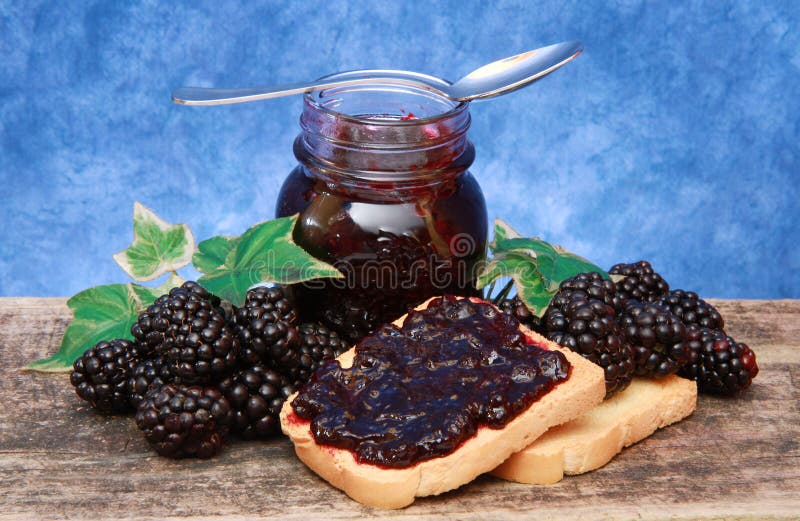 Blackberry jam stock image. Image of delicious, close 14858755