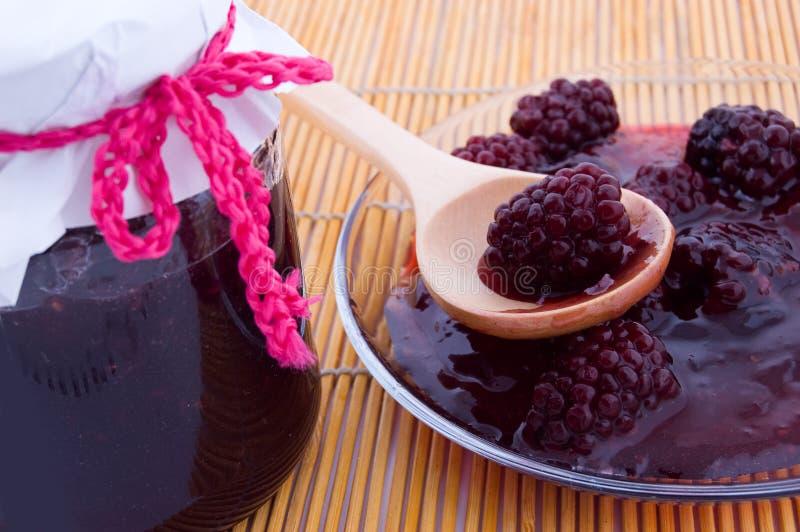 Blackberry jam stock image. Image of juicy, jelly, dessert 20380023