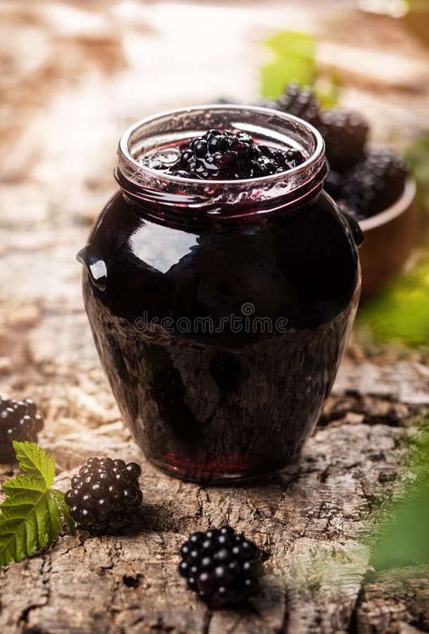 Blackberry jam stock image. Image of summer, tasteful 41360023