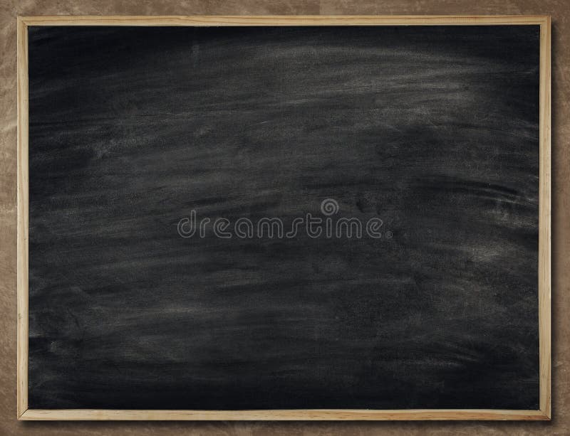 Blackboard Background in Wood Frame, Blank Chalkboard Wall, School Black Board Texture