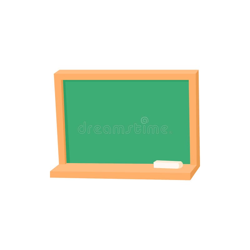 Blackboard with Chalk Icon, Cartoon Style Stock Vector - Illustration of  green, drawing: 82004959