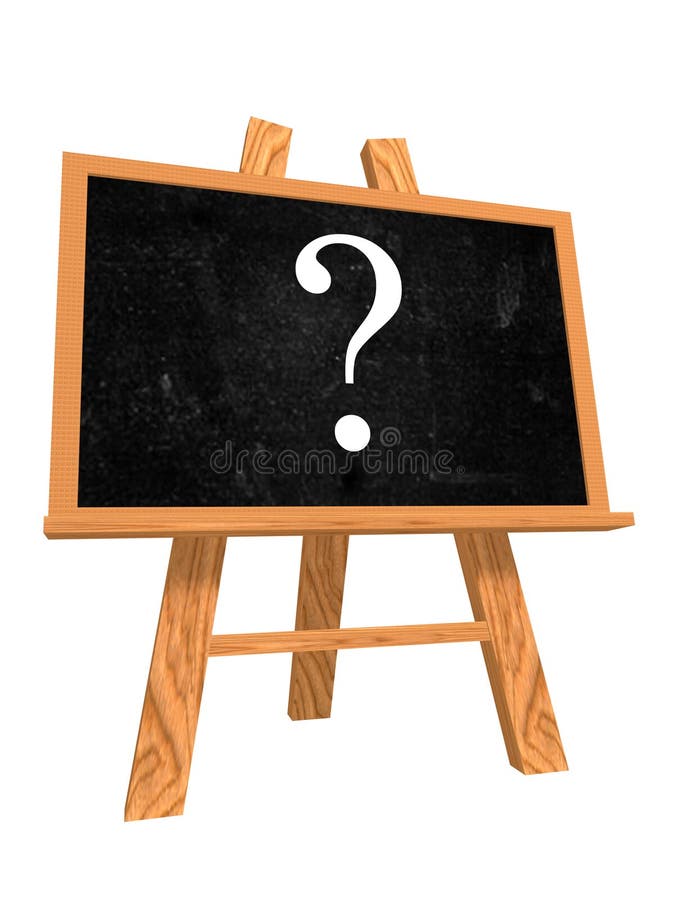 Blackboard with question sign