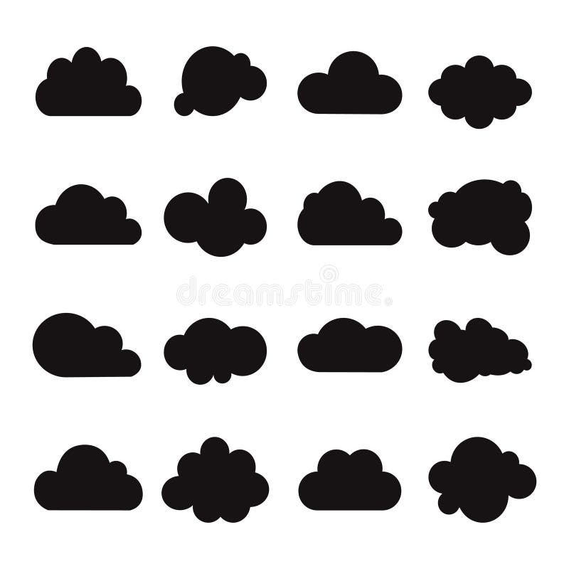 clipart cloud shapes