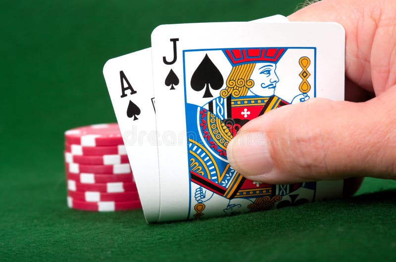 Blackjack-Sieger stockbilder Blackjack-Sieger stockbilder