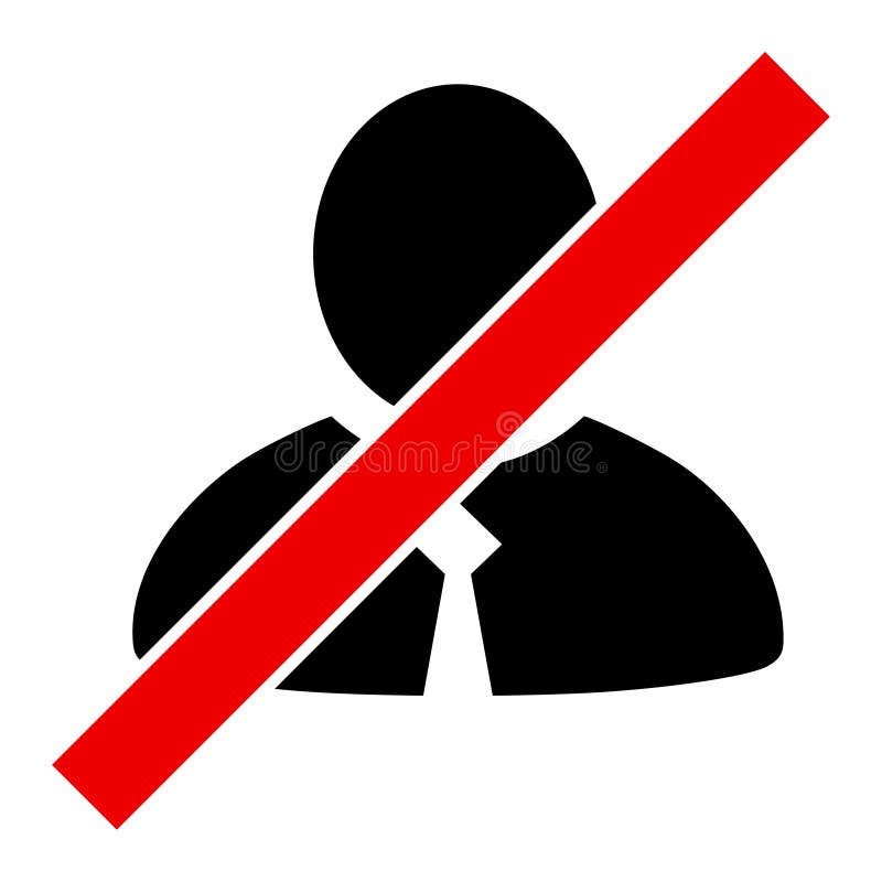 Blacklisted Clerk - Raster Icon Illustration royalty free illustration