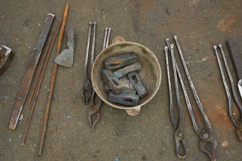 Blacksmith pincers stock image. Image of hammer, chisel 35434153