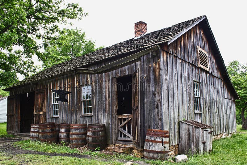 An old blacksmith shop in the Midwest. An old blacksmith shop in the Midwest