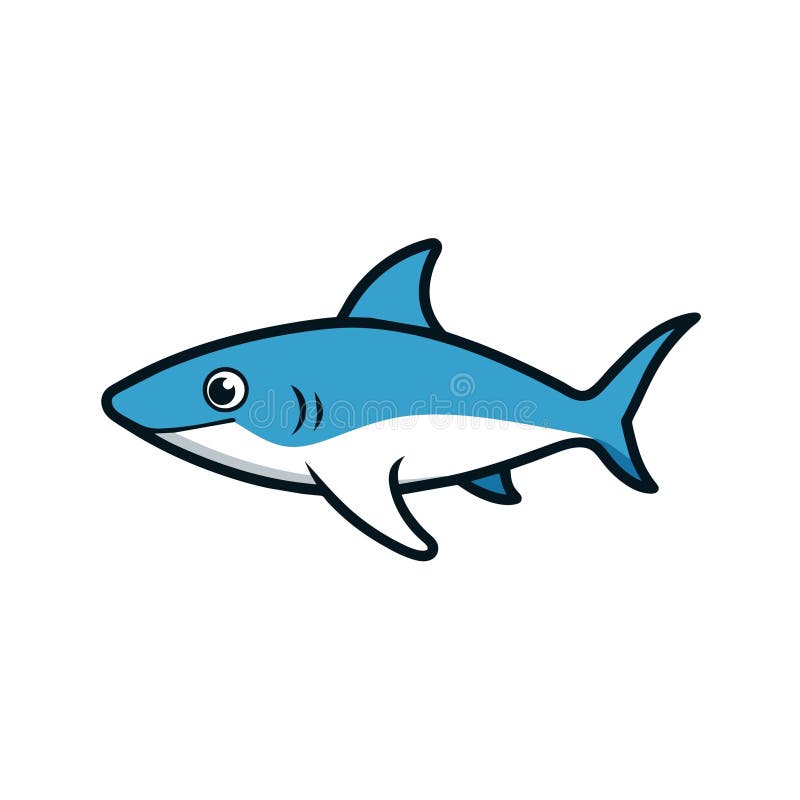Blacktip Shark Runs Icon Vector Illustration Stock Vector