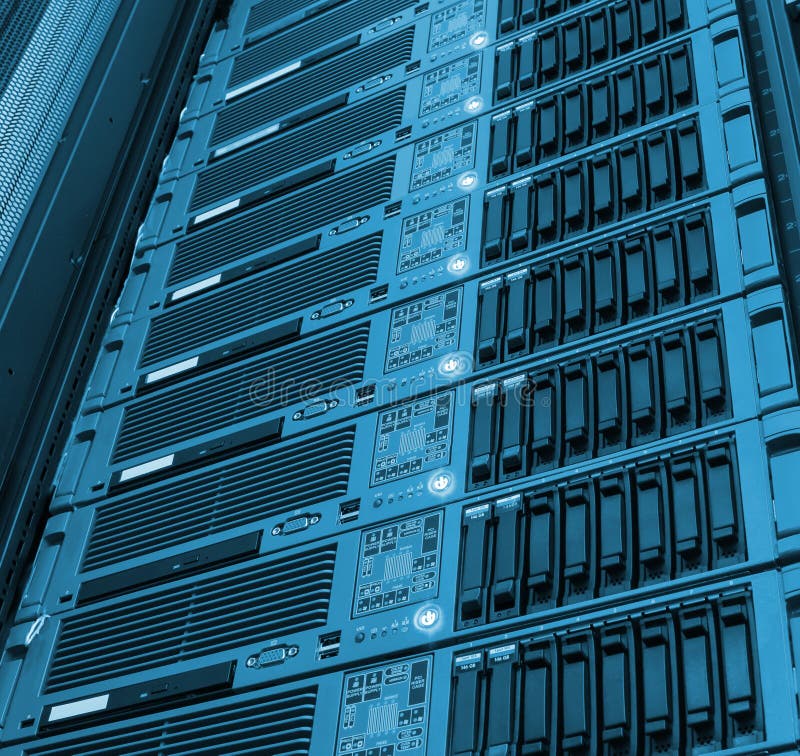 Blade array of mainframe processing computing and storage royalty free stock image Blade array of mainframe processing computing and storage royalty free stock image