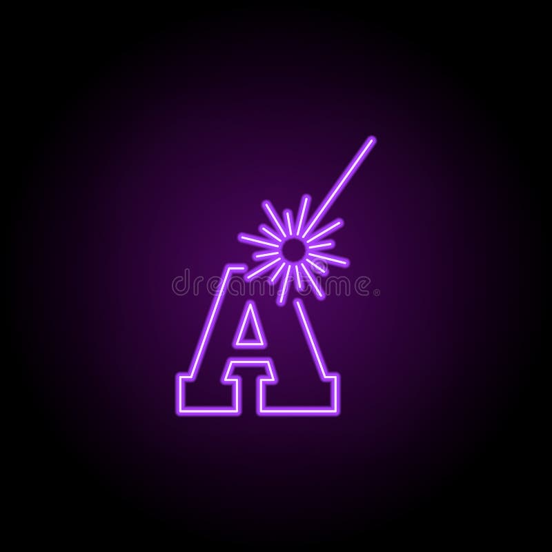 Blade icon. Elements of Laser in neon style icons. Simple icon for websites, web design, mobile app, info graphics stock illustration