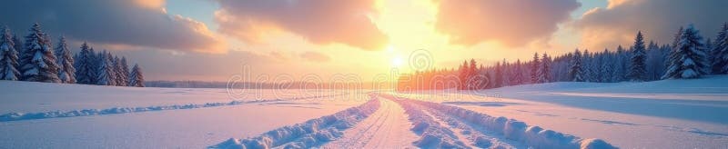 Bladsolen vid orörd snöljusa vinterscen, ren alpina royaltyfri illustrationer