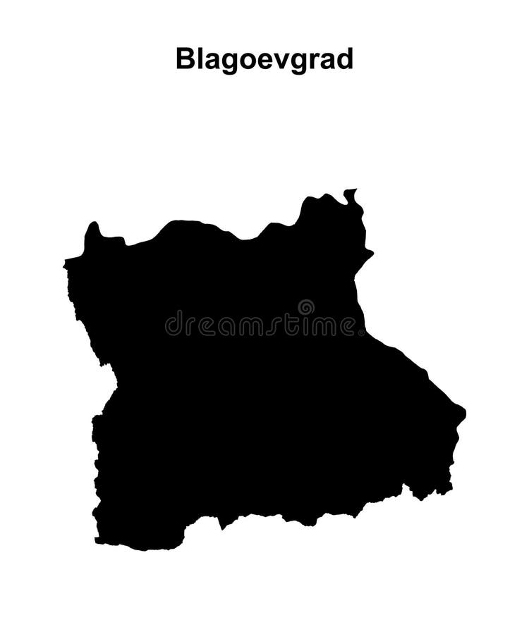Blagoevgrad-dispositionskarta vektor illustrationer