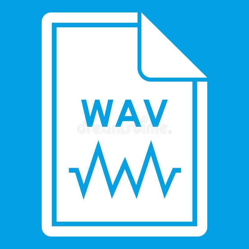 Blanc d'icône de WAV de dossier illustration libre de droits Blanc d'icône de WAV de dossier illustration libre de droits