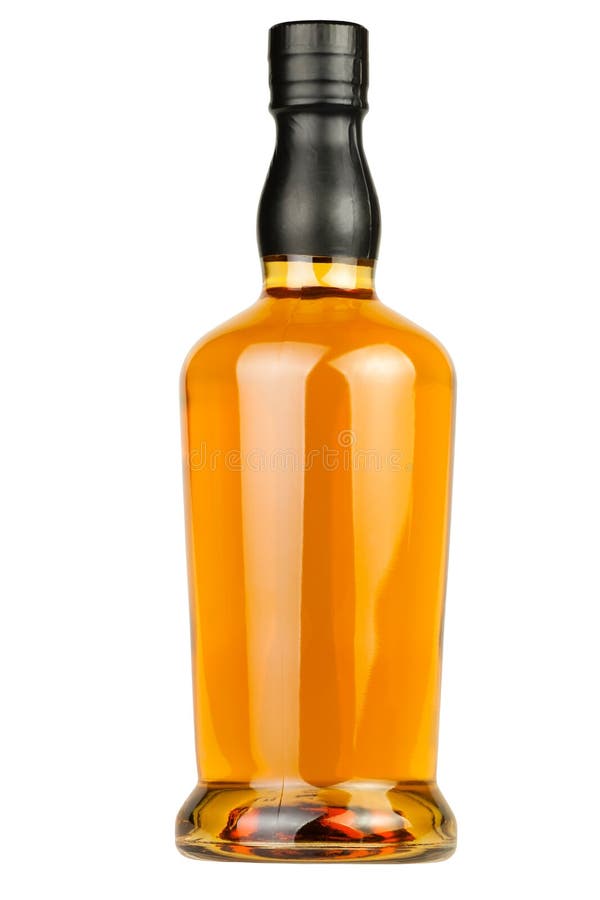 Blanc de bouteille de whiskey photos libres de droits Blanc de bouteille de whiskey photos libres de droits
