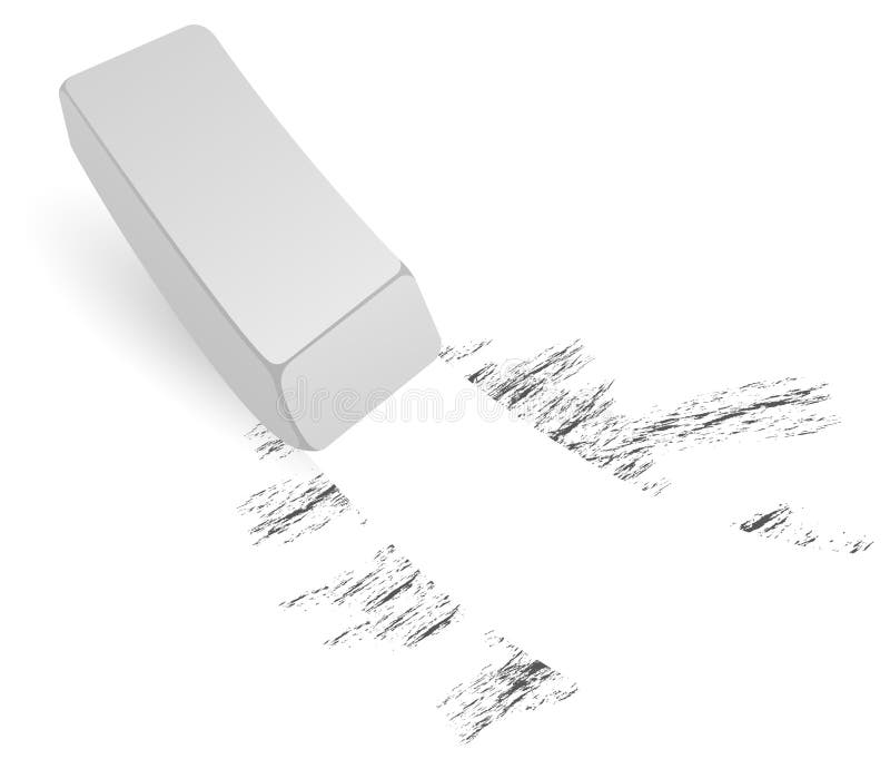 Blanc Noir De Gomme A Effacer Illustration De Vecteur Illustration Du Objet Papeterie