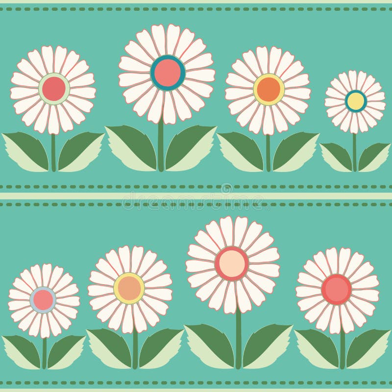 Blanc, orange, modèle folklorique floral jaune Modèle sans couture de vecteur avec le point rayé horizontal sur le fond bleu illustration de vecteur Blanc, orange, modèle folklorique floral jaune Modèle sans couture de vecteur avec le point rayé horizontal sur le fond bleu illustration de vecteur