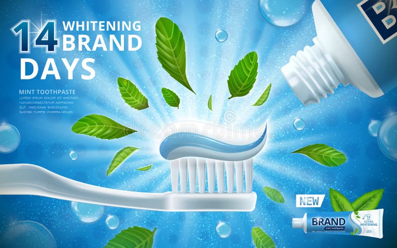 Blanchiment des annonces de pâte dentifrice illustration de vecteur Blanchiment des annonces de pâte dentifrice illustration de vecteur