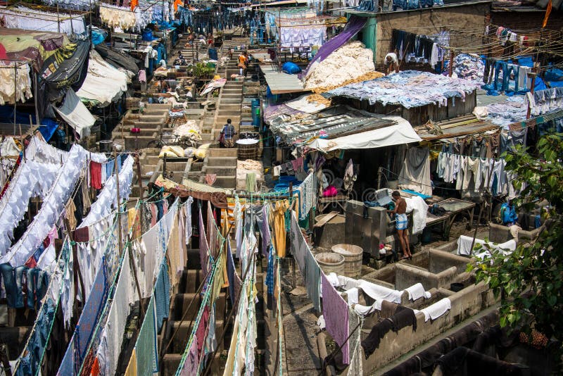 Blanchisserie Mumbai Inde de ghat de Dhobi image libre de droits Blanchisserie Mumbai Inde de ghat de Dhobi image libre de droits