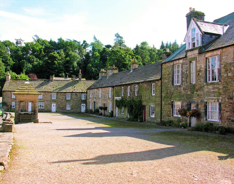 Blanchland - showing the square - village within the North Pennines Area of Outstanding Natural Beauty situated in Northumberland, North East UK. Blanchland - showing the square - village within the North Pennines Area of Outstanding Natural Beauty situated in Northumberland, North East UK