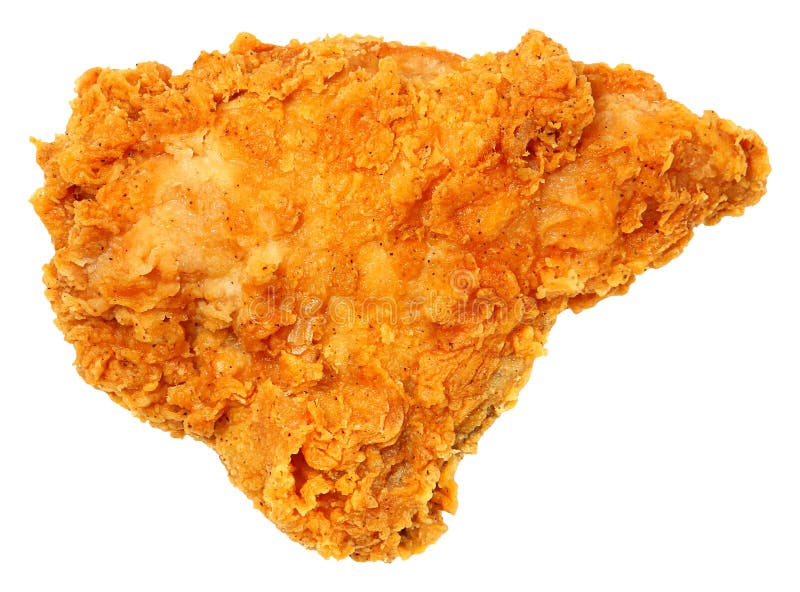 Blanco curruscante de Fried Chicken Breast Isolated Over foto de archivo libre de regalías Blanco curruscante de Fried Chicken Breast Isolated Over foto de archivo libre de regalías