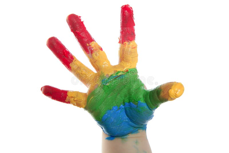 Blanco excesivo pintado a mano de los niños coloridos imagenes de archivo Blanco excesivo pintado a mano de los niños coloridos imagenes de archivo