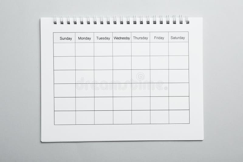 Tomaat antenne Veraangenamen Blanco Kalender Op Lichtblauwe Achtergrond Stock Afbeelding - Image of  maand, agenda: 166304933