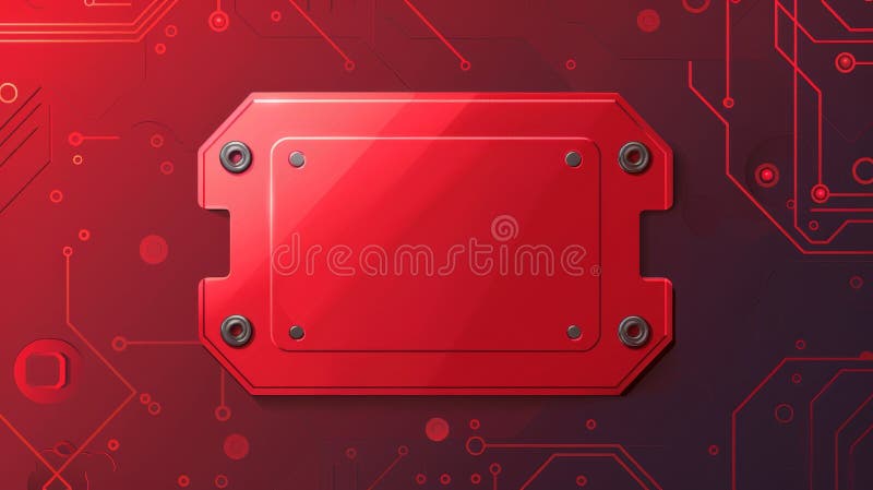 Blank metal plate with screws, technology board for gaming graphical interface, cartoon modern illustration. AI generated. Blank metal plate with screws, technology board for gaming graphical interface, cartoon modern illustration. AI generated