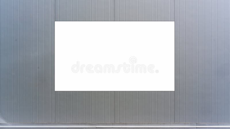 Blank advertisement billboard banner for template on wall royalty free stock photos