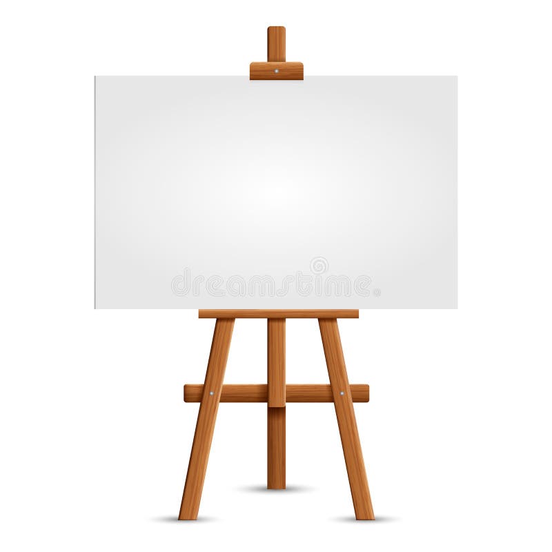 Black White Sketch Easel Vertical Canvas Stock Vector (Royalty Free)  440625244