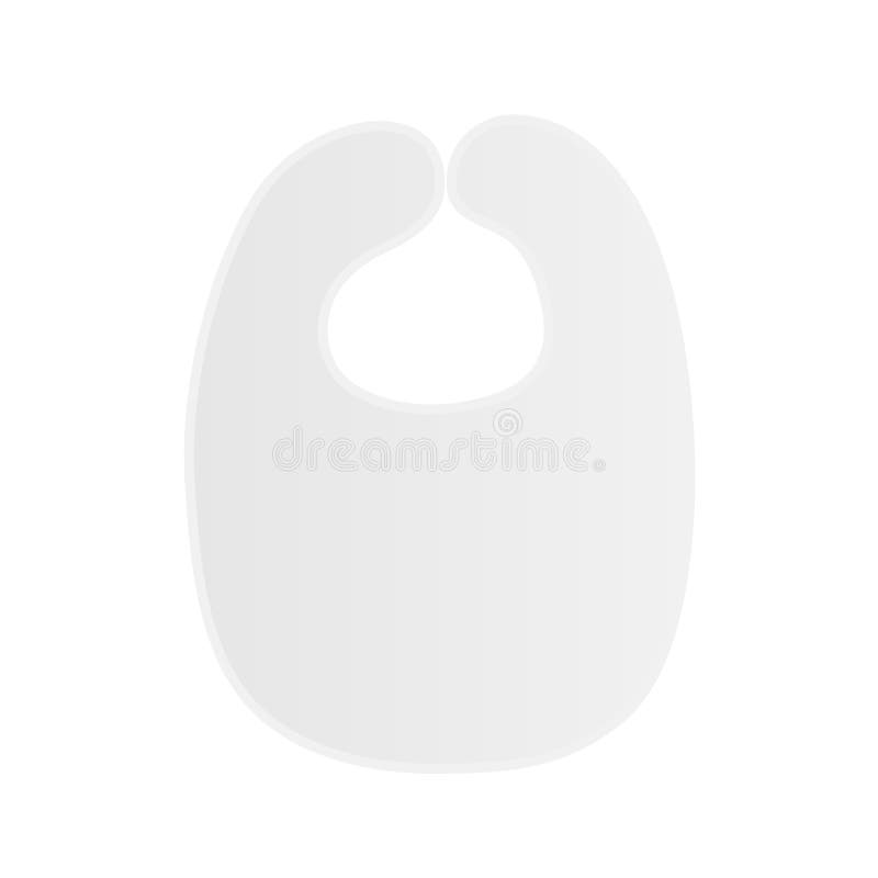 Blank Baby Bib Mockup Isolated On White Background Stock Vector