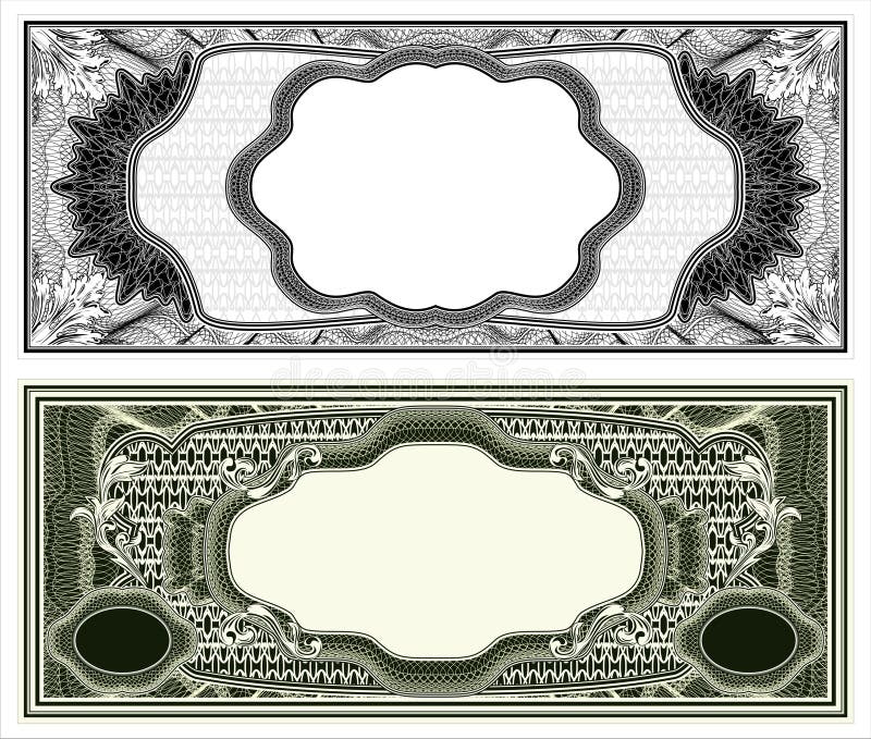 Blank banknote layout