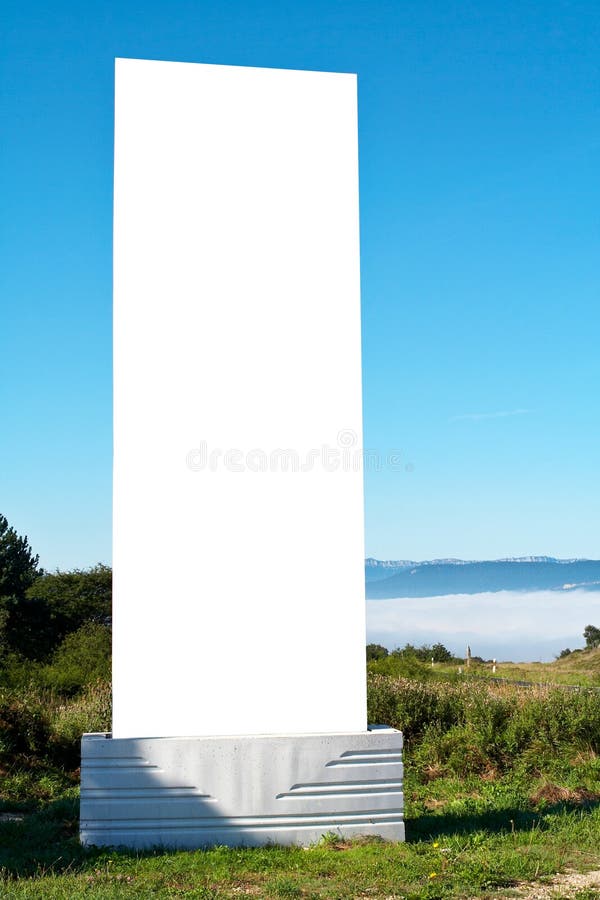 Blank billboard on blue sky