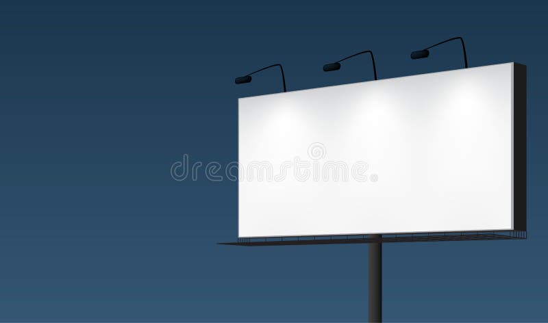Blank billboard royalty free illustration
