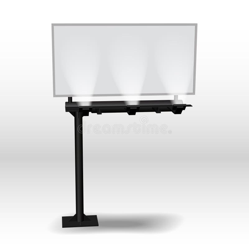Blank billboard isolated on white background. vector illustration