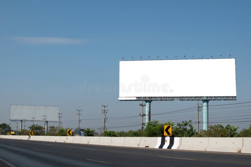 Blank Billboard Near the Road Stock Image Image of communication