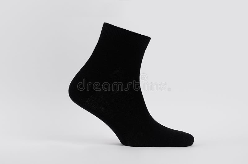 Download Blank Black Cotton Sock Medium Size On Invisible Mannequin ...