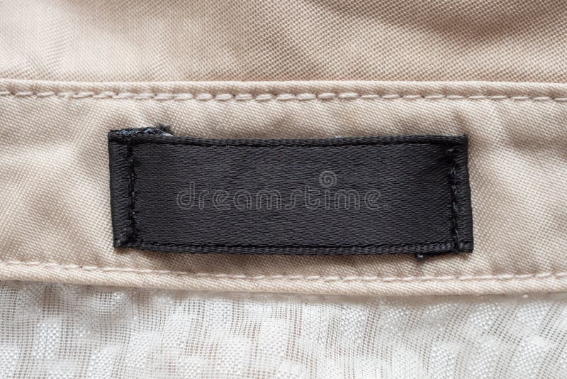 Blank Black Color Clothing Label on T Shirt Stock Image Image of