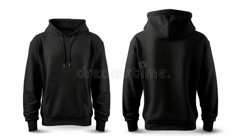Blank Black Male Hoodie Sweatshirt Long Sleeve with Clipping Path ...
