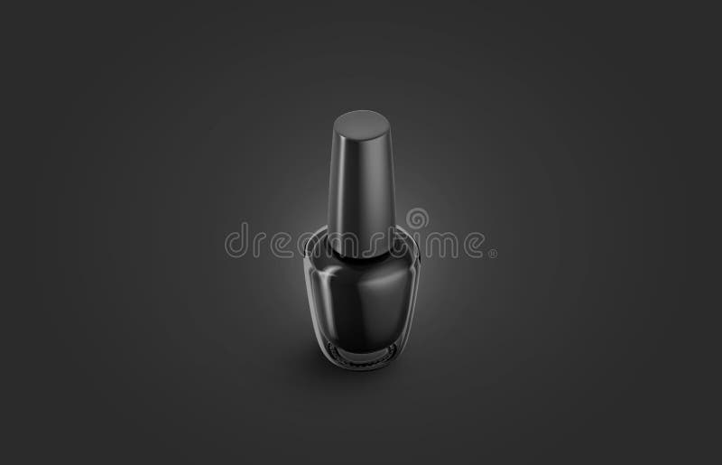 Download Blank Black Nail Polish Bottle Mock Up Isolated Darkness Background Stock Illustration Illustration Of Cylinder Fingernail 164247577