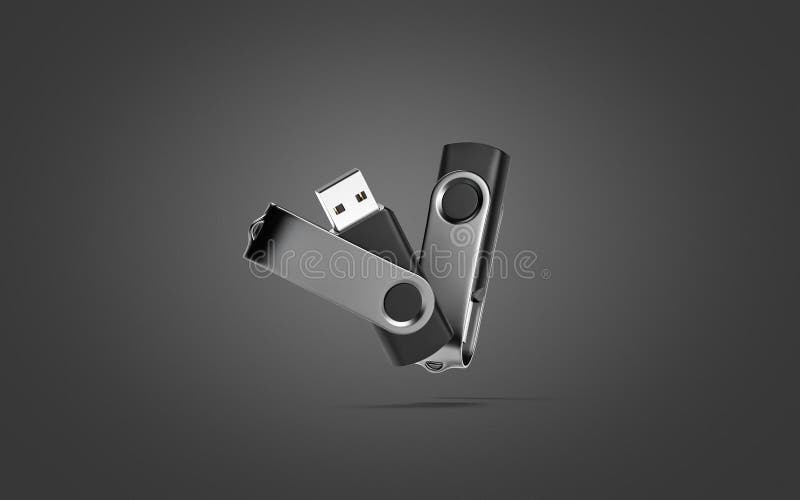 Download Blank Black Opened And Closed Usb Stick Mockup Dark Background Stock Illustration Illustration Of Electronic Connection 178217335