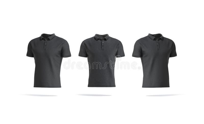 Black Polo Shirt Template stock vector. Illustration of casual - 97075802