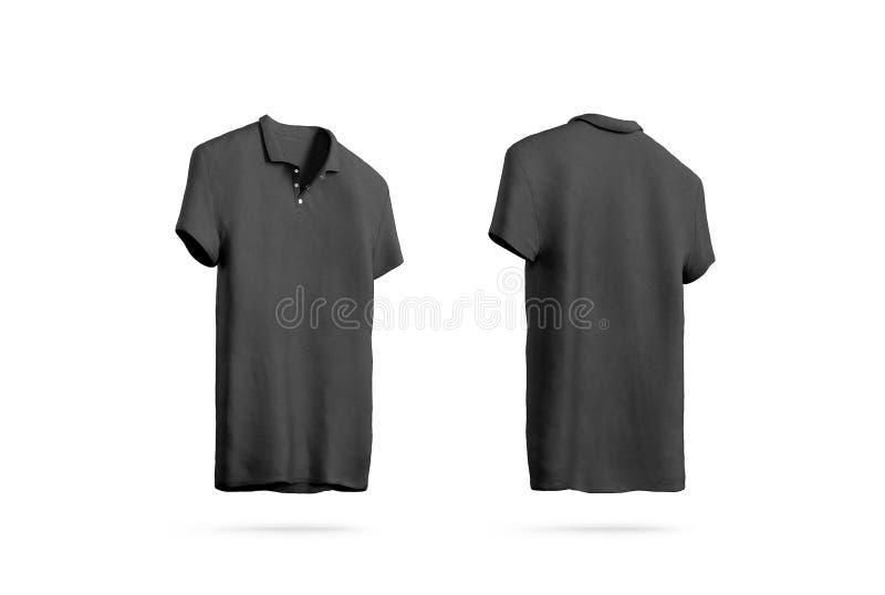 Download Blank Black Polo Shirt Mockup , Front Back Side View Stock ...