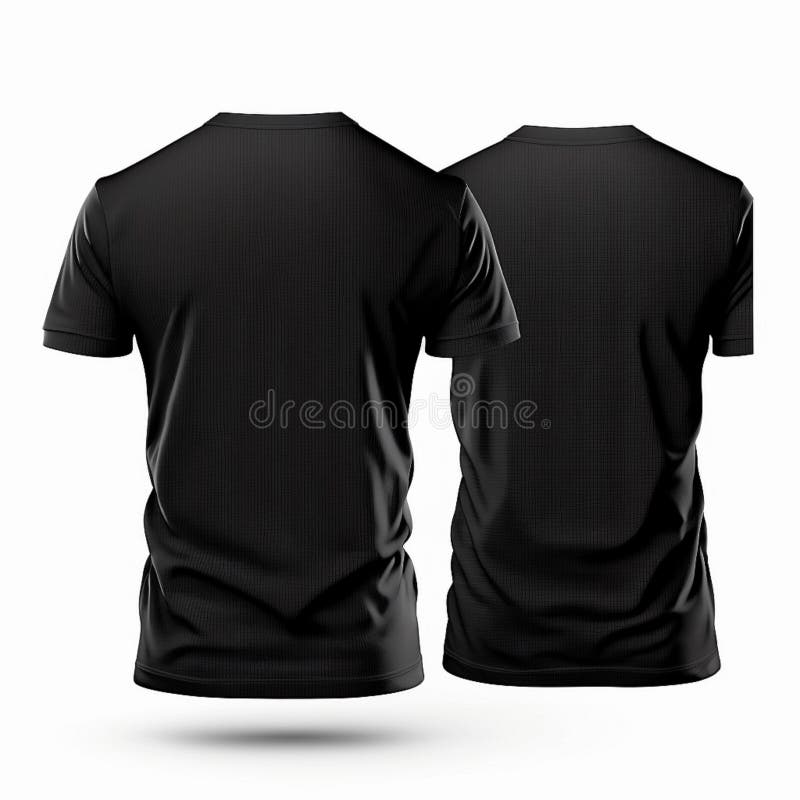Blank Black Shirt Mock Up Template Front and Back, Generative AI Stock ...