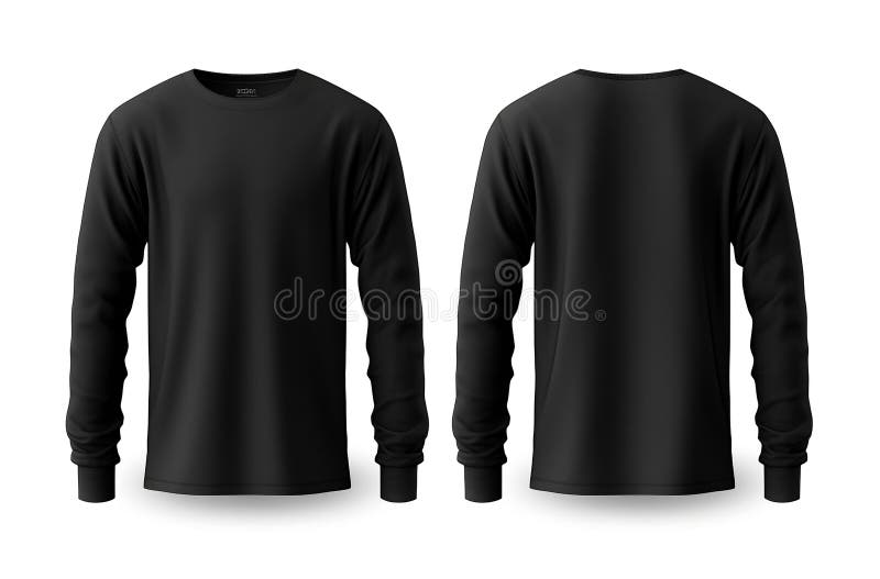 Isolated Black Shirt Mockup Template for Print Presentations ...