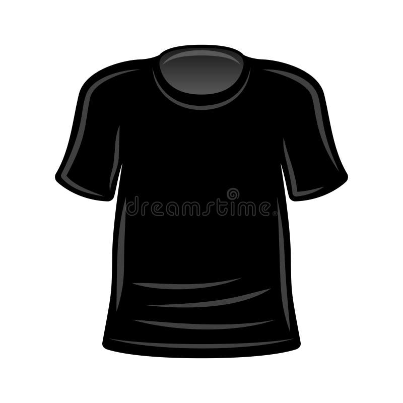 Black T-shirt Vector Template for Your Design Stock Vector ...