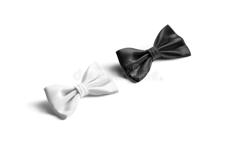 Download Blank Black And White Bow Tie Mockup Lying, Side View ...